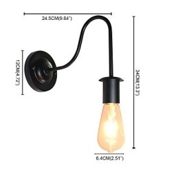Vegglampetter Veggjern Vegglampe Dum Black Lightsaber-Lampe På Veggen