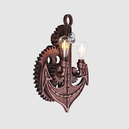 Vintage Industrielle Vegglamper I Treform, Kreative, Dreibare Lys, Restaurant, Kafé, Bar, Dekorasjonsbelysning