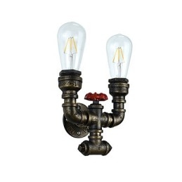 Rustikk Hytte Tradisjonell Klassisk Antikk Messing Vegglampe Vegglampe