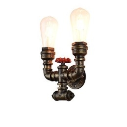 Rustikk Hytte Tradisjonell Klassisk Antikk Messing Vegglampe Vegglampe