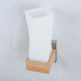 Enkel Vegglampe, Nattbordslampe Med Glassskjerm Og Heltre Til Soverom, Kommode, Stue, Babyrom, Studentrom, Salongbord, Bokhylle