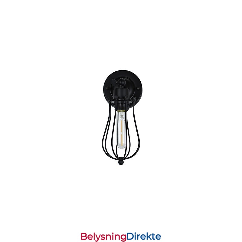 Malt Stålvegglampe Dum Svart Amerikansk Kaffedekorasjon Retro Vegglampe Lyssabellampe På Vegg