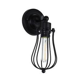 Malt Stålvegglampe Dum Svart Amerikansk Kaffedekorasjon Retro Vegglampe Lyssabellampe På Vegg
