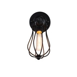 Malt Stålvegglampe Dum Svart Amerikansk Kaffedekorasjon Retro Vegglampe Lyssabellampe På Vegg