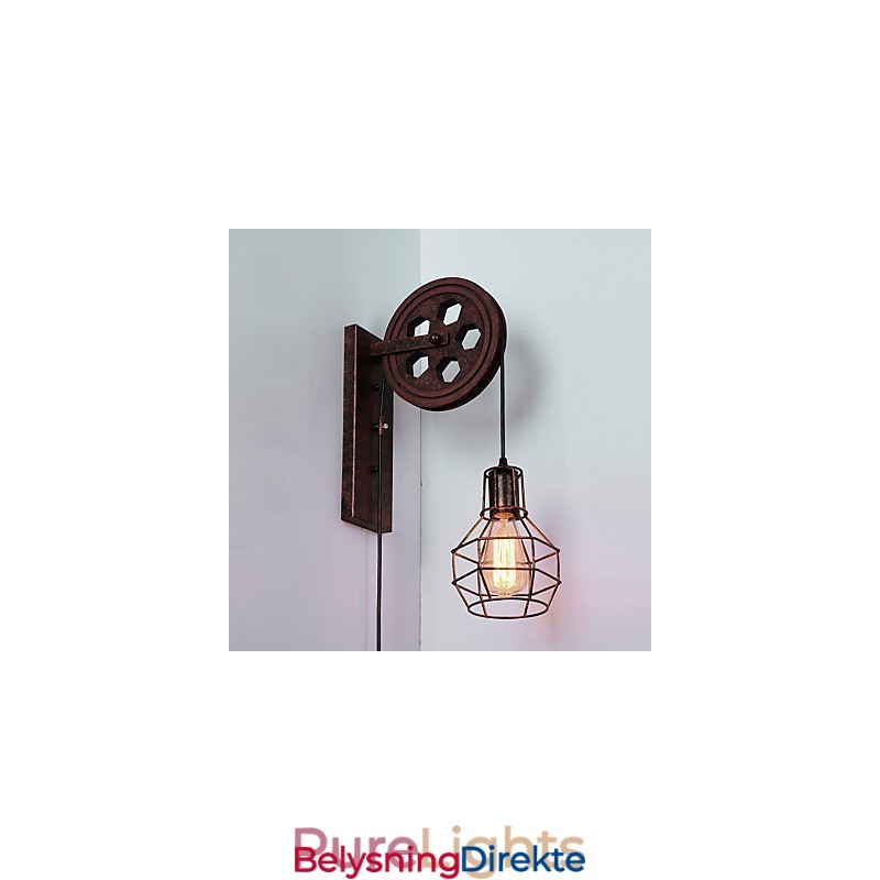 Industriell Retro Jernvegglampe Kreativ Personlighet Løftetrinsevegglampe