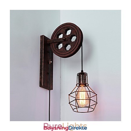 Industriell Retro Jernvegglampe Kreativ Personlighet Løftetrinsevegglampe