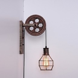 Industriell Retro Jernvegglampe Kreativ Personlighet Løftetrinsevegglampe