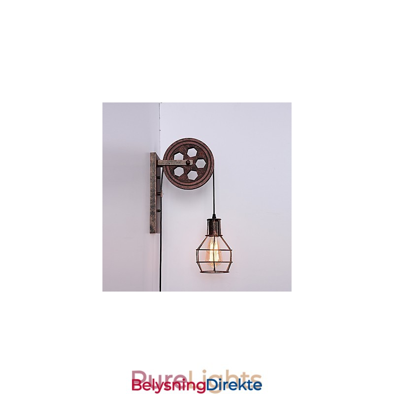 Industriell Retro Jernvegglampe Kreativ Personlighet Løftetrinsevegglampe