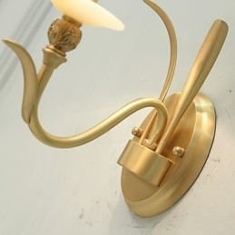 Enkel, Landlig, Tradisjonell, Klassisk Messingfunksjon For Mini-Stil, Opplyst Vegglampe