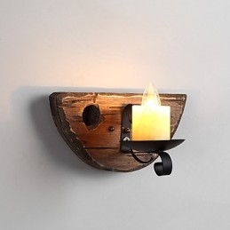 Rustikk Hyttemalingsfunksjon For Mini-Stil Opplyst Vegglampe I Vegg
