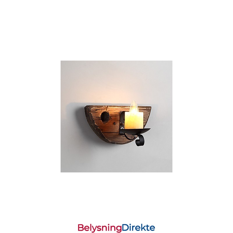 Rustikk Hyttemalingsfunksjon For Mini-Stil Opplyst Vegglampe I Vegg