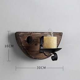 Rustikk Hyttemalingsfunksjon For Mini-Stil Opplyst Vegglampe I Vegg