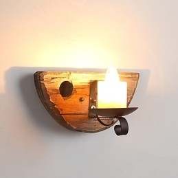 Rustikk Hyttemalingsfunksjon For Mini-Stil Opplyst Vegglampe I Vegg