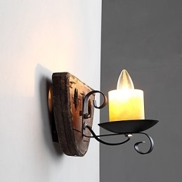 Rustikk Hyttemalingsfunksjon For Mini-Stil Opplyst Vegglampe I Vegg