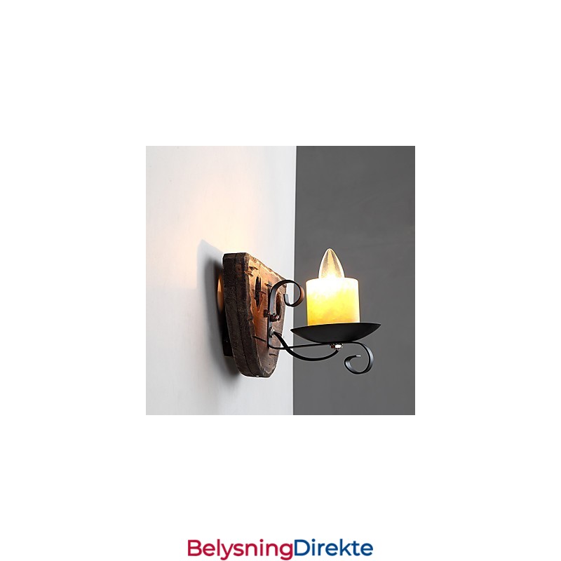 Rustikk Hyttemalingsfunksjon For Mini-Stil Opplyst Vegglampe I Vegg