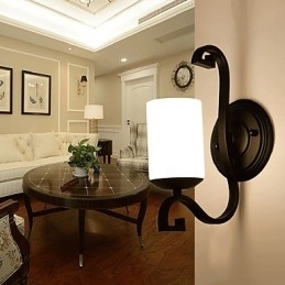 Moderne Samtidsmaleri For Omgivelseslys Vegglampe Med Vegglampe