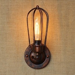 Enkel Vintage Landlig Retro Galvanisert Funksjon For Mini-Stil Omgivende Lys Vegglampetter