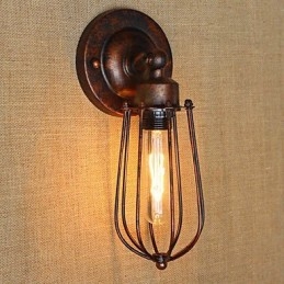 Enkel Vintage Landlig Retro Galvanisert Funksjon For Mini-Stil Omgivende Lys Vegglampetter