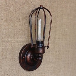 Enkel Vintage Landlig Retro Galvanisert Funksjon For Mini-Stil Omgivende Lys Vegglampetter