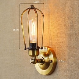 Enkel Vintage Landlig Retro Galvanisert Funksjon For Mini-Stil Omgivende Lys Vegglampetter
