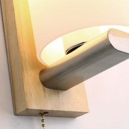 Nyhet Landlig Funksjon For Mini-Stil Øyebeskyttelse Omgivelseslys Vegglampe Vegglampe Tømmertre Nattbordslampe Til Soverom