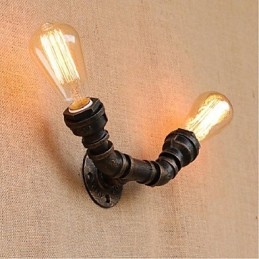 Nostalgi Enkel Vannrør Dekorativ Liten Vegglampe Vegglampe