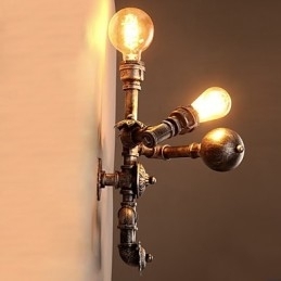 Loft Vannrør Vegglamper Retro Industriell Stil Kreativ Robotdesign Metall Restaurant Kafé Barer Barbord Vegglamper