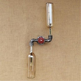 Rustikk Lodge Messingdetaljer For Omgivelseslys Vegglampe Vegglampe Amber
