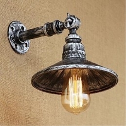 Industriell Stil Nordisk Vannrørsvegglampe Vegglampe Sølv