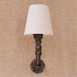 Rustikk Lodge Messingdetalj For Omgivelseslys Vegglampe Vegglampe