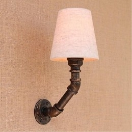 Rustikk Lodge Messingdetalj For Omgivelseslys Vegglampe Vegglampe