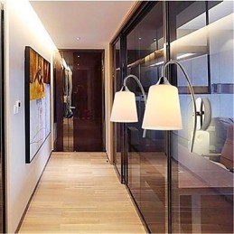 Moderne Minimalistisk Glass Nattbordslampe Til Hotellrom