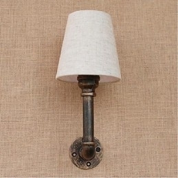Rustikk Lodge Messingdetalj For Omgivelseslys Vegglampe Vegglampe