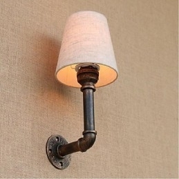 Rustikk Lodge Messingdetalj For Omgivelseslys Vegglampe Vegglampe