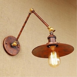 Lang Arm Halvrusten Industriell Retro Nostalgisk Uttrekkbar Sammenleggbar Vegglampe Vegglampe