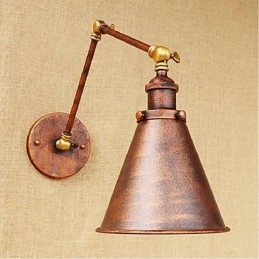 Lang Arm Halvrust Retro Kreativ Nostalgisk Uttrekkbar Sammenleggbar Vegglampe Vegglampe