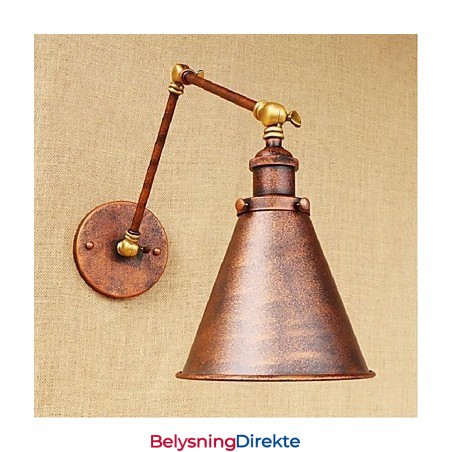 Lang Arm Halvrust Retro Kreativ Nostalgisk Uttrekkbar Sammenleggbar Vegglampe Vegglampe