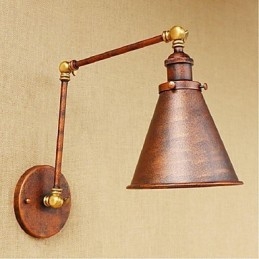 Lang Arm Halvrust Retro Kreativ Nostalgisk Uttrekkbar Sammenleggbar Vegglampe Vegglampe