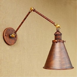 Lang Arm Halvrust Retro Kreativ Nostalgisk Uttrekkbar Sammenleggbar Vegglampe Vegglampe