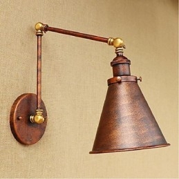 Lang Arm Halvrust Retro Kreativ Nostalgisk Uttrekkbar Sammenleggbar Vegglampe Vegglampe