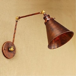 Lang Arm Halvrust Retro Kreativ Nostalgisk Uttrekkbar Sammenleggbar Vegglampe Vegglampe