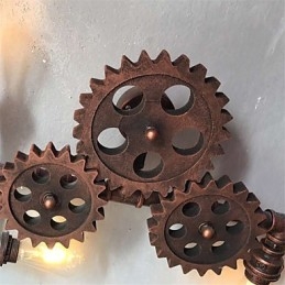 Vintage Industrielle Rørvegglamper I Treform, Kreative, Dreibare Lys, Restaurant, Kafé, Bar, Dekorasjonsbelysning
