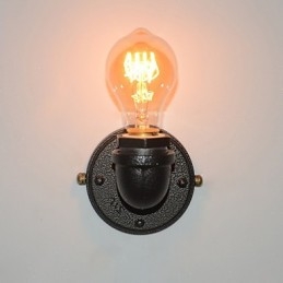 Enkel Retro Industriell Jernrør Dekorativ Vegglampe Veggarmatur