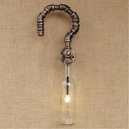 Retro Amerikansk Landsby Kreativ Industri Vind Designer Vannflaske Vegglampe Vegglampe
