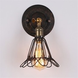 Retro Industriell Stil Landlig Metallvegglampe Restaurant Kafé Mini Vegglampetter