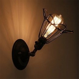Retro Industriell Stil Landlig Metallvegglampe Restaurant Kafé Mini Vegglampetter