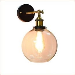 Vegglampe I Jern, Svart, Enkel, Retro Vegglampe, Dekorativ Vegglampe I Europeisk Stil Med Ett Hode