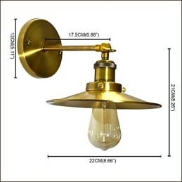 Rustikk Hytte Tradisjonell Klassisk Messingfunksjon For Downlight Vegglampe Vegglampe