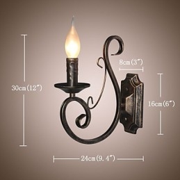 Mini Retro Vegglampe I Metallformet Vegglampe I Gangstil