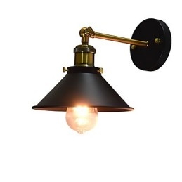 Mal Enkeltvegg Jernvegglampe Dum Svart Lyssabellampe På Veggen